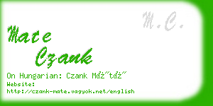 mate czank business card